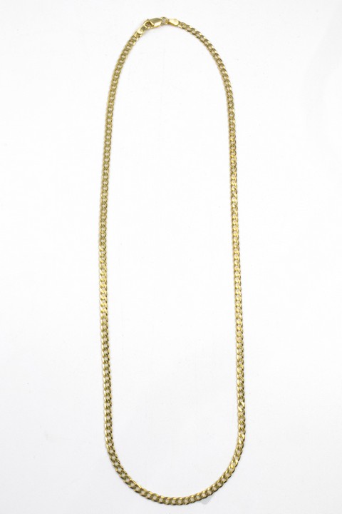Silver Gold Plated Selection of Three Curb Chains, 50cm, total weight 19.1g (VAT Only Payable on Buyers Premium)