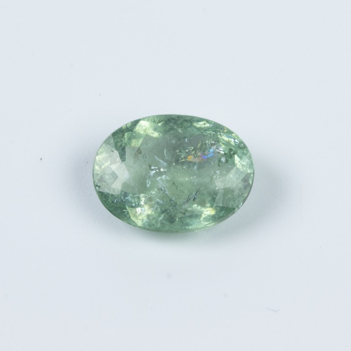 3.59ct Bluish Green Tourmaline Oval-cut Single Gemstone, 10x8mm.  Auction Guide: £3,600 - £4,600 (VAT Only Payable on Buyers Premium)