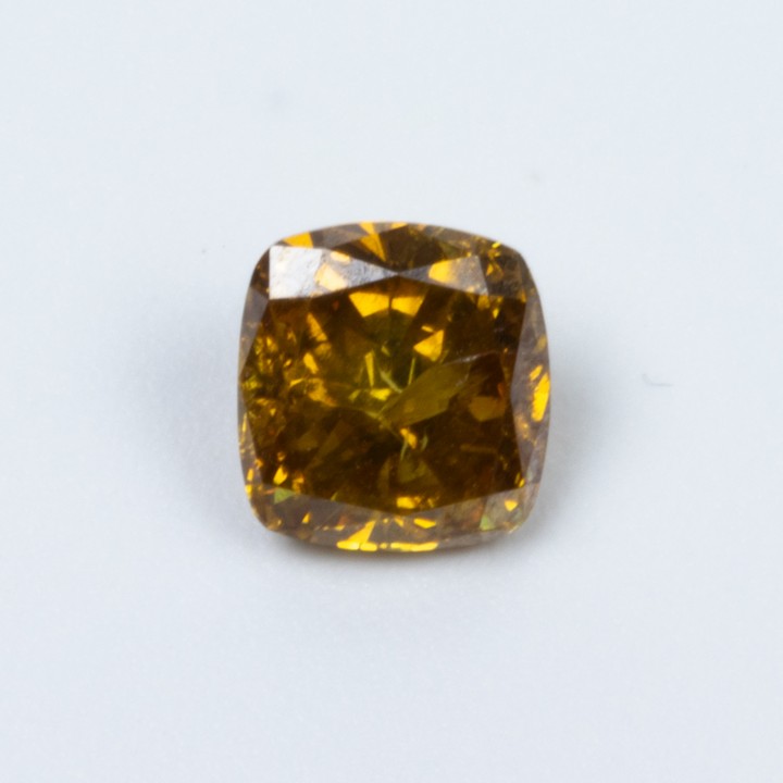 0.70ct Natural Fancy Brownish Yellowish Orange Diamond Cushion-cut Single Gemstone, Clarity Si.  Auction Guide: £1,700-£2,200 (VAT Only Payable on Buyers Premium)