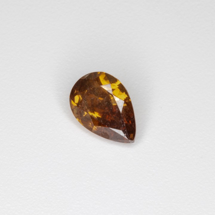 0.54ct Natural Fancy Deep Orange-Brown Diamond Pear-cut Single Gemstone, Clarity Si1.  Auction Guide: £900-£1,100 (VAT Only Payable on Buyers Premium)