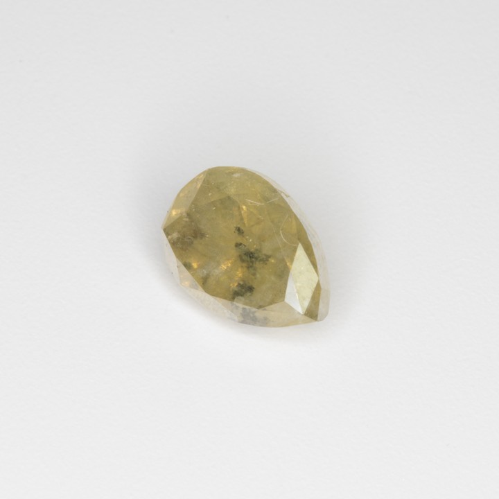 1.82ct Natural Fancy Yellowish Green Diamond Faceted Pear-cut Single Gemstone 8.17x6.10mm.  Auction Guide: £550-£750
