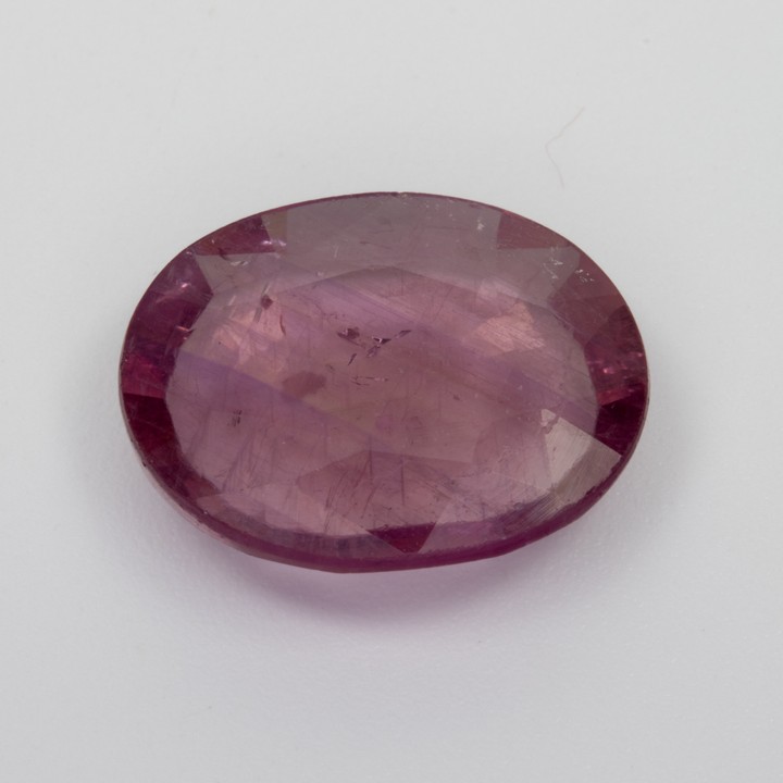 4.98ct Natural Ruby Faceted Oval-cut Single Gemstone, 13x10.8mm.  Auction Guide: £300-£400