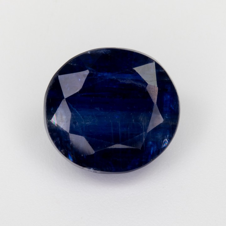 5.40ct Natural Blue Sapphire Faceted Oval-cut Single Gemstone, 10.9x9.7mm.  Auction Guide: £200-£300
