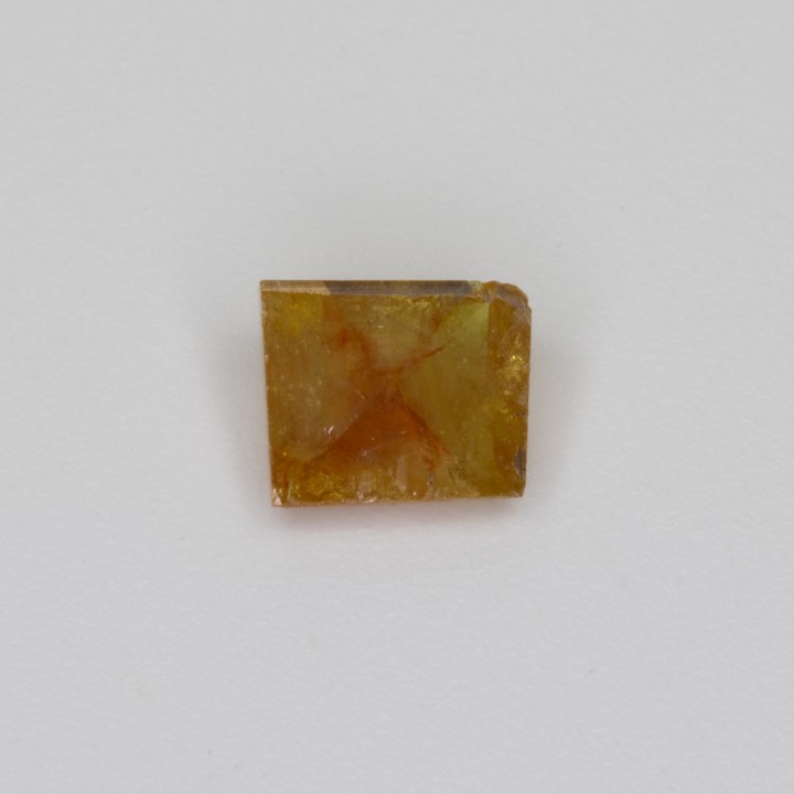 0.39ct Natural Fancy Yellow Diamond Rectangle-cut Single Gemstone, 4.89x4.14mm.  Auction Guide: £150-£200
