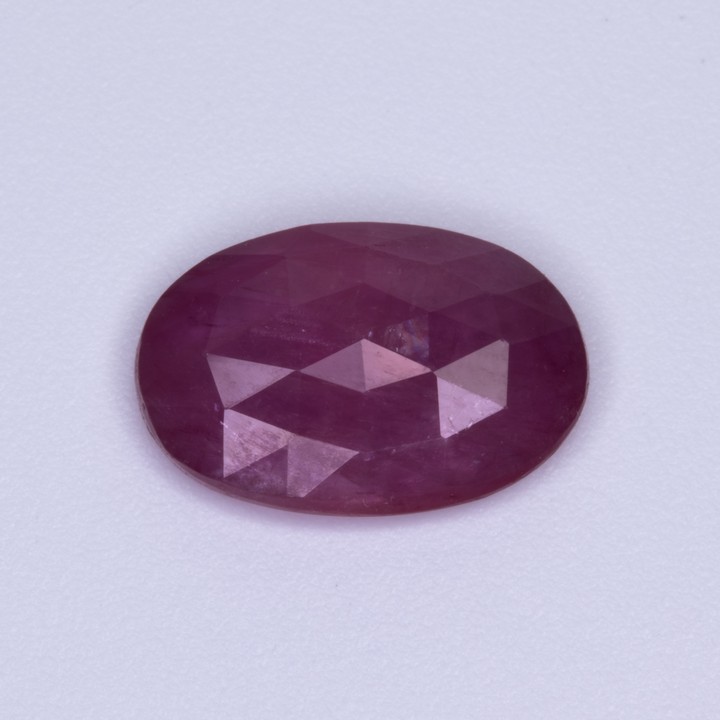 2.45ct Natural Ruby Faceted Oval-cut Single Gemstone, 11x7.5mm
