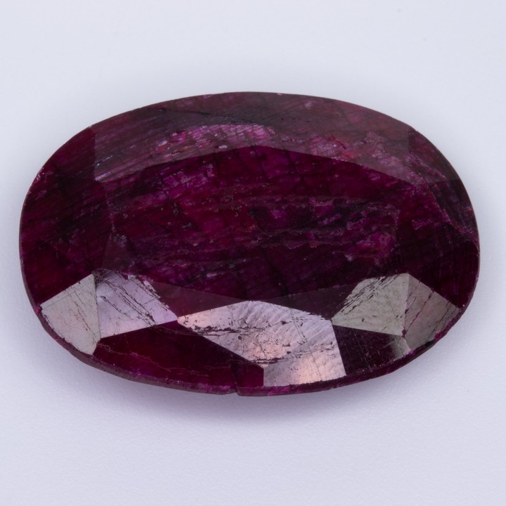 27.26ct Natural Ruby Faceted Oval-cut Single Gemstone, 25x18mm