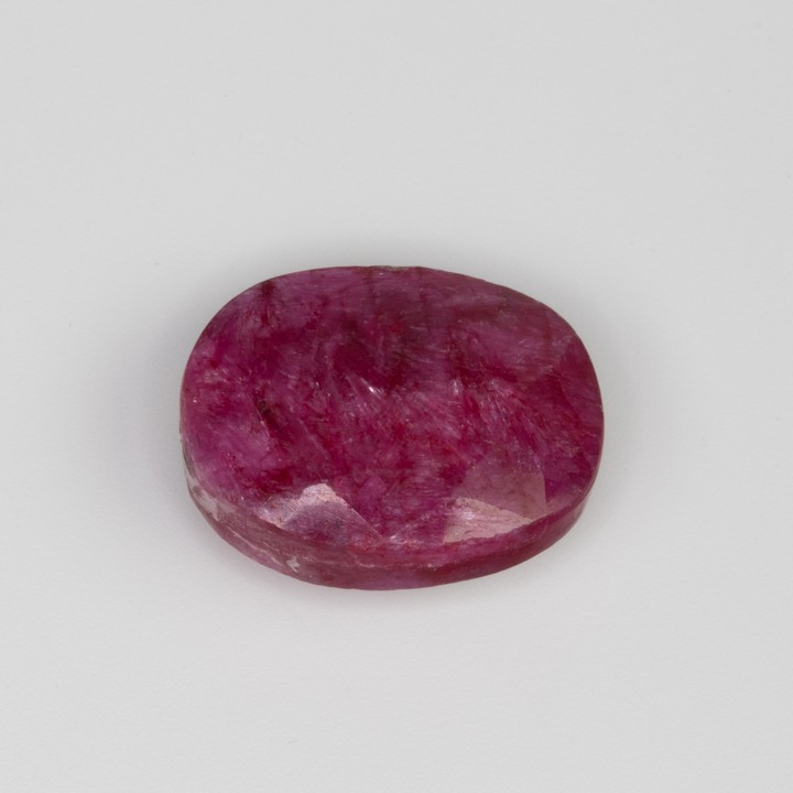 30.67ct Natural Ruby Faceted Oval-cut Single Gemstone, 21.18x16.78mm