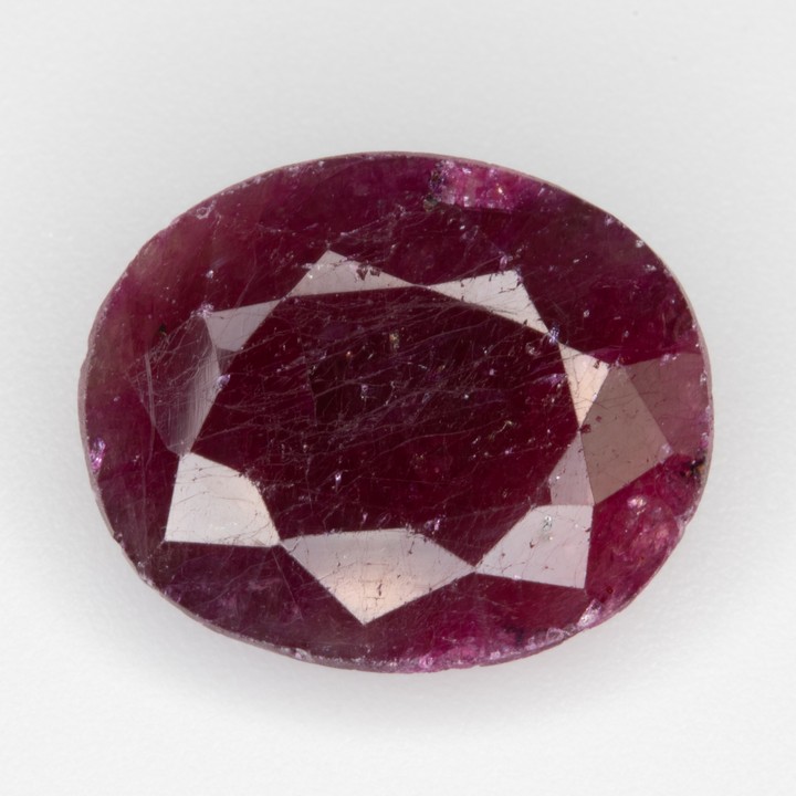 10.63ct Natural Ruby Faceted Oval-cut Single Gemstone, 15x12.3x6.10mm