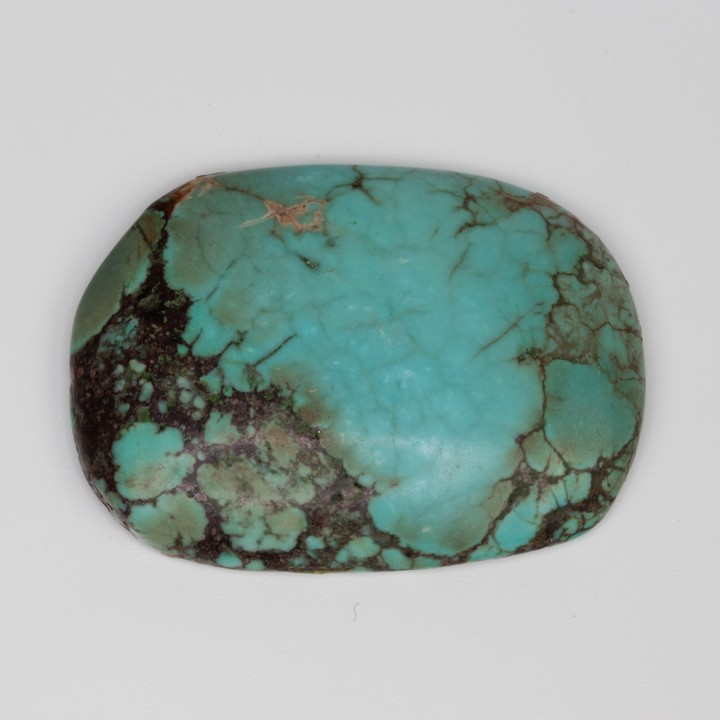 67.00ct Natural Turquoise Oval-cut Single Gemstone, 38x29mm
