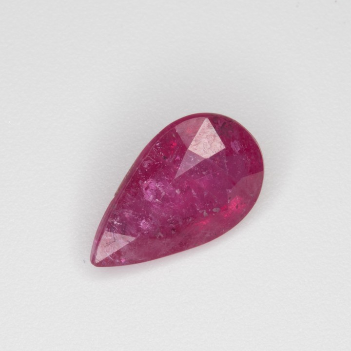 1.94ct Natural Ruby Faceted Pear-cut Single Gemstone, 9.8x6.7mm
