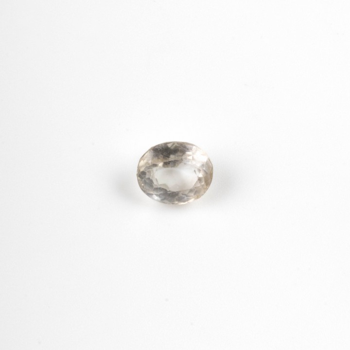 7.35ct Natural White Sapphire Faceted Oval-cut Single Gemstone, 11.85x10.14mm.  Auction Guide: £500-£700
