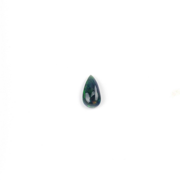 3.31ct Black Opal Cabochon Pear-cut Single Gemstone, 17.5x9.5mm.  Auction Guide: £250-£350