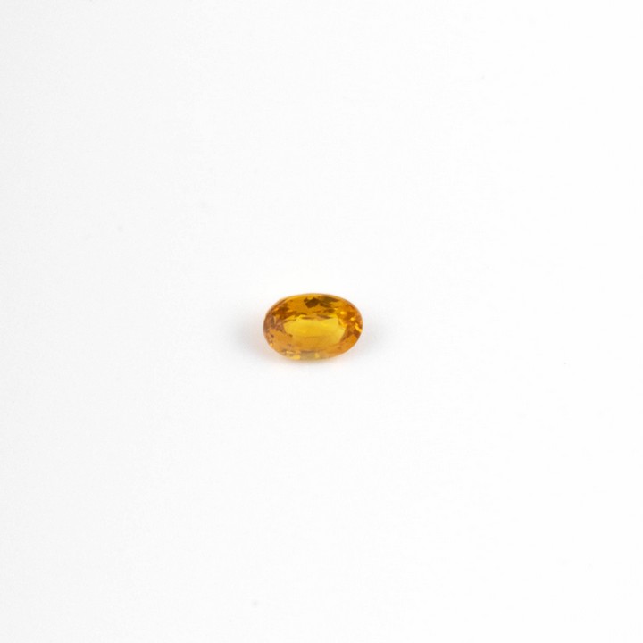 1.10ct Natural Yellow Sapphire Faceted Oval-cut Single Gemstone, 7x5mm