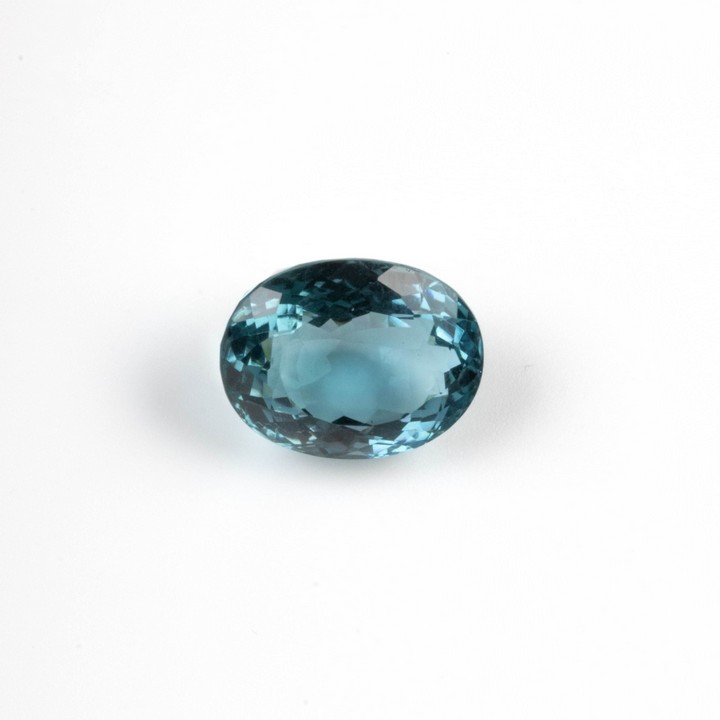 32.62ct Blue Topaz Faceted Oval-cut Single Gemstone, 22.7x17.7mm