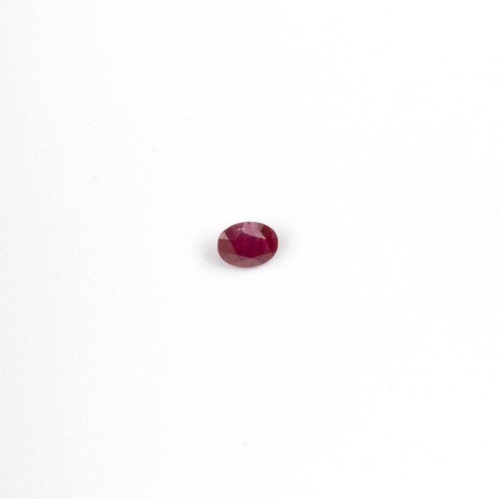 1.54ct Ruby Faceted Oval-cut Single Gemstone, 8x6.2mm