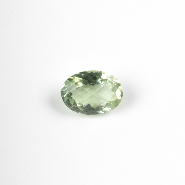 16.59ct Green Amethyst Faceted Oval-cut Single Gemstone, 21x15mm