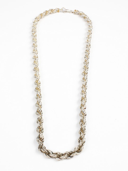 Silver Rope Chain, 76cm, 99.8g (VAT Only Payable on Buyers Premium)
