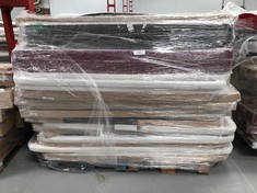 PALLET OF QUANTITY OF FURNITURE MAY BE BROKEN AND INCOMPLETE INCLUDING MATTRESSES.