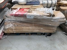 PALLET OF QUANTITY OF FURNITURE MAY BE BROKEN AND INCOMPLETE INCLUDING DINING TABLE.