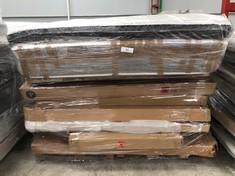 PALLET OF QUANTITY OF FURNITURE MAY BE BROKEN AND INCOMPLETE INCLUDING MATTRESSES.
