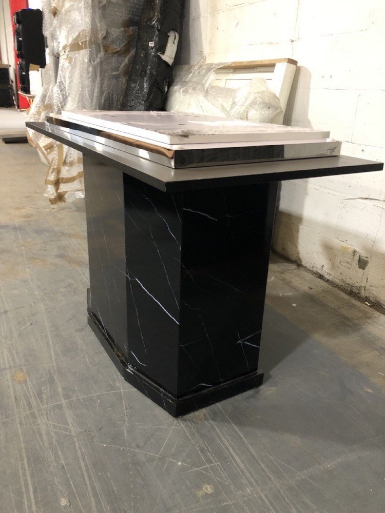 John Pye Auctions NAPLES MARBLE DINING TABLE IN BLACK (MISSING TABLE