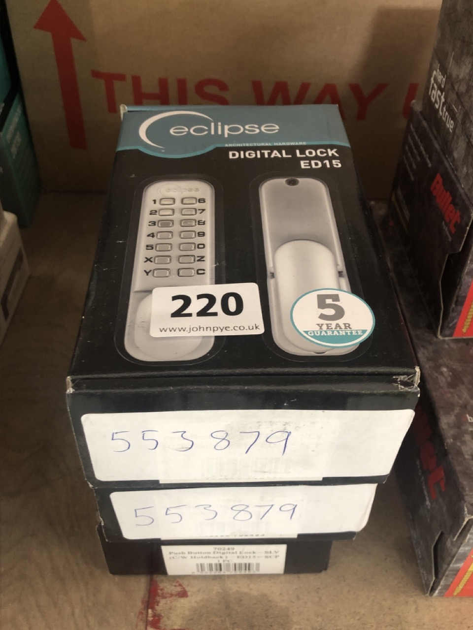 John Pye Auctions 3 X ECLIPSE ED15 PUSH BUTTON DIGITAL LOCK WITH