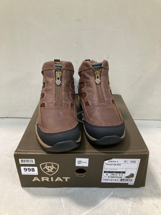 John Pye Auctions ARIAT WOMENS TERRAIN ZIP ANKLE BOOT IN BROWN UK