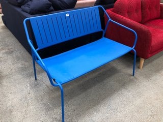 JOHN LEWIS & PARTNERS ANYDAY BRIGHTS 2 SEATER BENCH, BLUE: LOCATION - A3