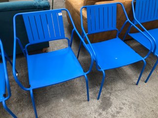 JOHN LEWIS & PARTNERS ANYDAY BRIGHTS GARDEN CHAIR, SET OF 2, BLUE: LOCATION - A4