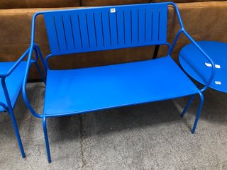 JOHN LEWIS & PARTNERS ANYDAY BRIGHTS 2 SEATER BENCH, BLUE: LOCATION - A4
