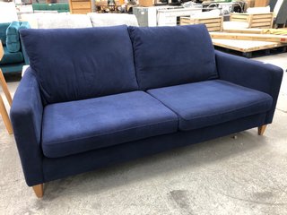 JOHN LEWIS & PARTNERS BAILEY HIGH BACK LARGE 3 SEATER SOFA, NAVY - RRP £1,299: LOCATION - B3