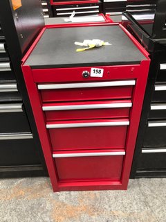 4 DRAWER TOOLBOX IN RED: LOCATION - B6