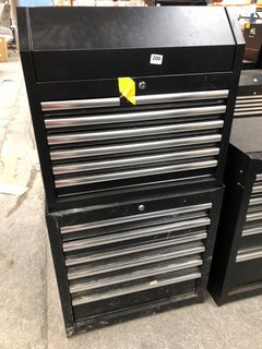 6 DRAWER TOOLBOX TO INCLUDE 6 DRAWER TOOLBOX WITH GAS LIFT LID IN BLACK: LOCATION - B6