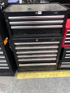 6 DRAWER TOOLBOX TO INCLUDE 3 DRAWER TOOLBOX IN BLACK: LOCATION - B6