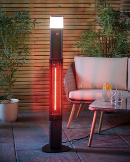 2 X GARDENLINE MULTI FUNCTIONAL PATIO HEATER WITH BLUETOOTH ENABLED SPEAKER & WARM WHITE LIGHT COMBINED RRP - £179.98: LOCATION - B7
