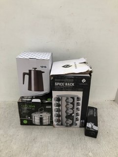 4 X ASSORTED ITEMS TO INCLUDE ECHOVATE SPICE RACK: LOCATION - E15