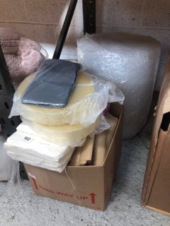 QTY OF ASSORTED ITEMS TO INCLUDE LARGE BUBBLE PACKAGING WRAP: LOCATION - H1