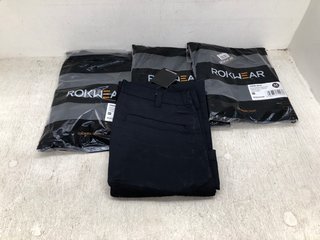 4 X ROKWEAR MARLEY PREMIUM CARGO TROUSERS IN BLACK IN VARIOUS SIZES: LOCATION - E13