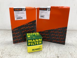 3 X ASSORTED ITEMS TO INCLUDE MANN FILTER OIL FILTER: LOCATION - E12