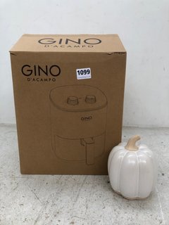 2 X ASSORTED ITEMS TO INCLUDE GINO D'ACAMPO 3L MANUAL AIR FRYER IN BLACK: LOCATION - E12