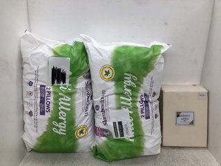 3 X ASSORTED BED ITEMS TO INCLUDE BELLEDORM SUPER KING SIZE DUVET SET IN CREAM: LOCATION - E11