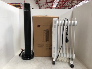 QTY OF ASSORTED ITEMS TO INCLUDE JOHN LEWIS & PARTNERS TOWER HEATER TO INCLUDE 1500W OIL FILLED HEATER: LOCATION - H12