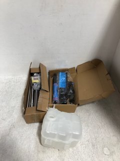 QTY OF ASSORTED ITEMS TO INCLUDE CAR WINDOW ICE SCRAPERS AND COOLANT EXPANSION TANK: LOCATION - H17