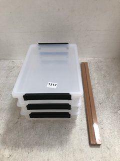 2 X ASSORTED ITEMS TO INCLUDE TIERED SMALL STORAGE CASE IN CLEAR PLASTIC: LOCATION - G18