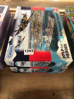 2 X GIBSONS PORTSMOUTH FLYPAST HELP FOR HEROES 1000 PIECE PUZZLES: LOCATION - E10