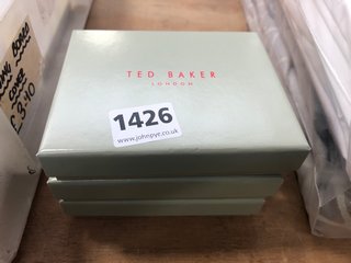 3 X TED BAKER LASER ETCHED CARDHOLDERS: LOCATION - E8