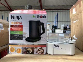 2 X ASSORTED ITEMS TO INCLUDE NINJA PERFECT TEMPERATURE KETTLE: LOCATION - E4