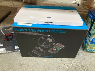 LOGITECH HEAVY EQUIPMENT BUNDLE TO INCLUDE CHERRY KC 1000 CORDED KEYBOARD RRP - £229: LOCATION - E4