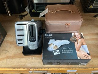 3 X ASSORTED ITEMS TO INCLUDE BRAUN SILK EXPERT PRO 5R IPL HAIR REMOVAL SYSTEM: LOCATION - E2