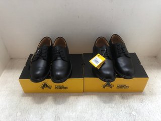 2 X AMBLERS SAFETY FS45 LEATHER STEEL TOE SHOES IN BLACK SIZE: 8 AND 14: LOCATION - H4